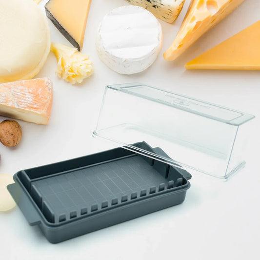 5848 Butter Storage Box With Slicer For Easy Cuttingcheese Butter Organizer Dispenser For Kitchen Refrigeratortransparent Plastic Butter Box With Lidbutter Cutter Slicer Storage Tray (1 Pc) - Zidbik