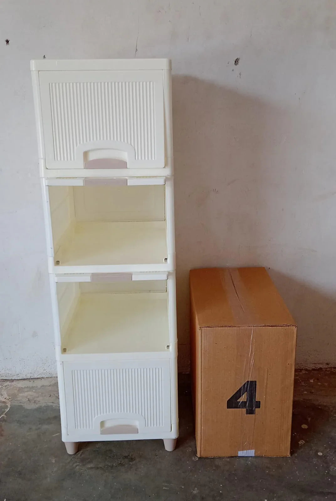 Multipurpose Storage Cabinet Storage Solutions Plastic Drawers Multi Layer Wardrobe Storage Drawers Foldable Multipurpose Drawer Units For Kitchen Bathroom Bedroom Cloth (4 Layer) - Zidbik