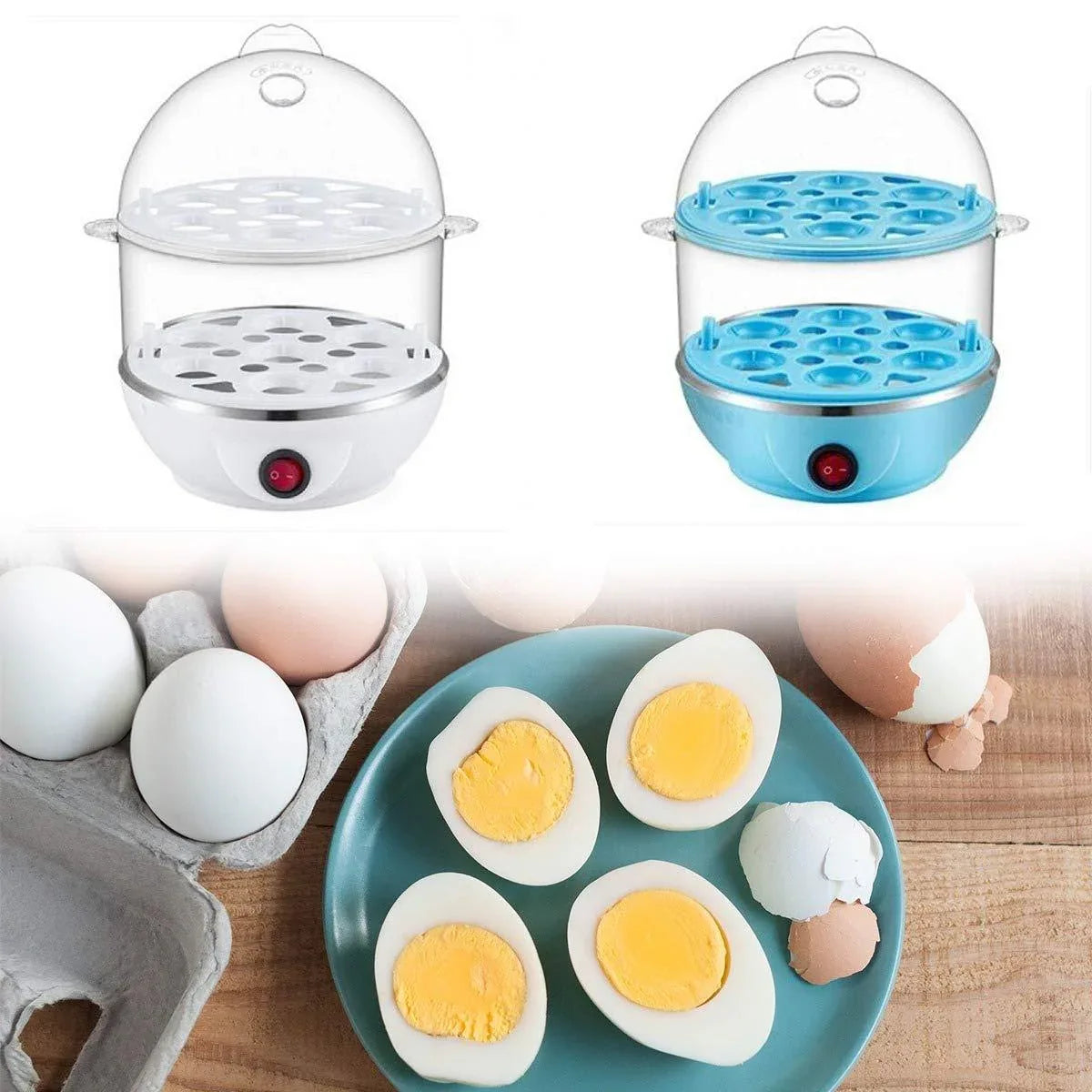 115 Multi-function 2 Layer 14 Egg Cooker Boilers Steamer - Zidbik