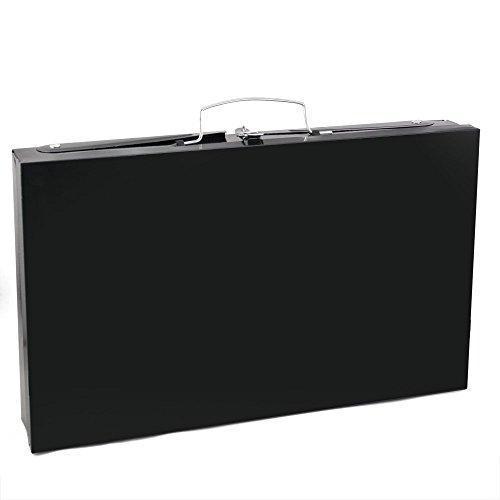 125 Stainless Steel Briefcase Style Barbecue Grill Toaster (Medium Black) - Zidbik