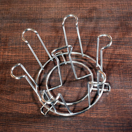 2741 Ss Round Glass Stand Used For Holding Sensitive Glasses And All Present In All Kinds Of Kitchens Of Official And Household Places Etc. - Zidbik