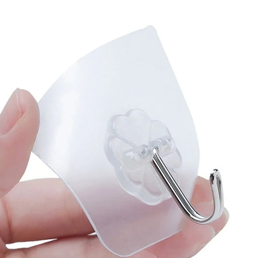 9055 100pc Multipurpose Strong Small Stainless Steel Adhesive Wall Hooks - Zidbik