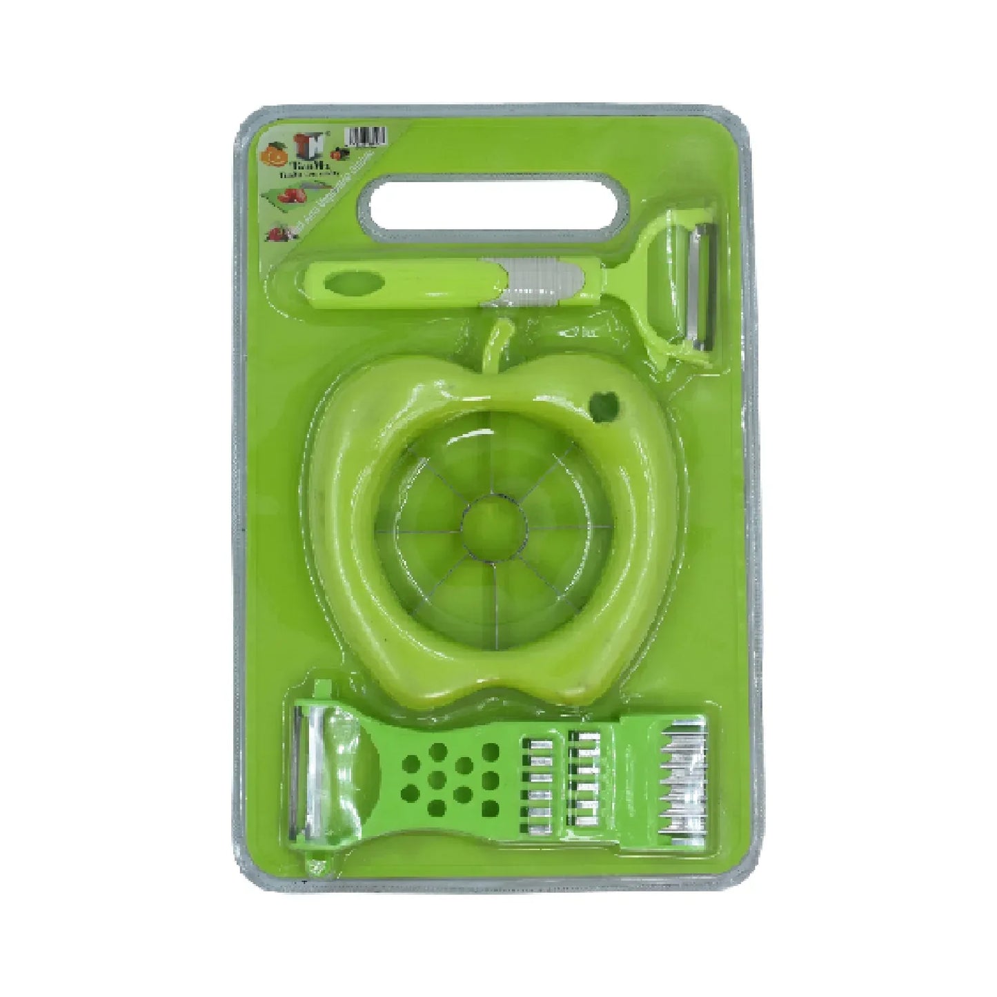 5508 Plastic Chopping Board With Knife Set And Scissor And Wine Stainless Steel And Plastic Kitchen Item Multipurpose Cutting Vegetables - Zidbik