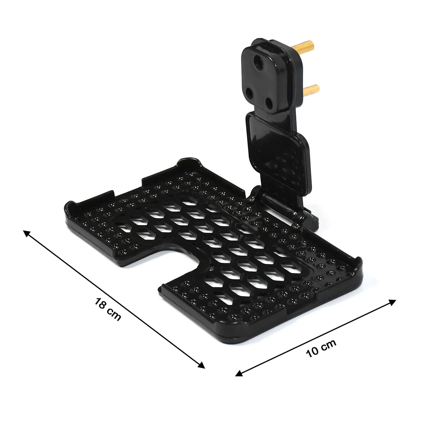 6496b Multi-purpose Wall Holder Stand For Charging Mobile Just Fit In Socket And Hang ( Black ) - Zidbik