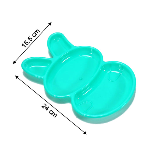 7101 Rabbit Shape Dish 6 Pcs For Kids (Multicolor) - Zidbik