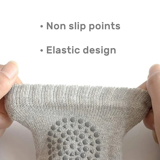 Light Grey Toddler Wool Knit Leg Warmer (Knee Guard) - Zidbik