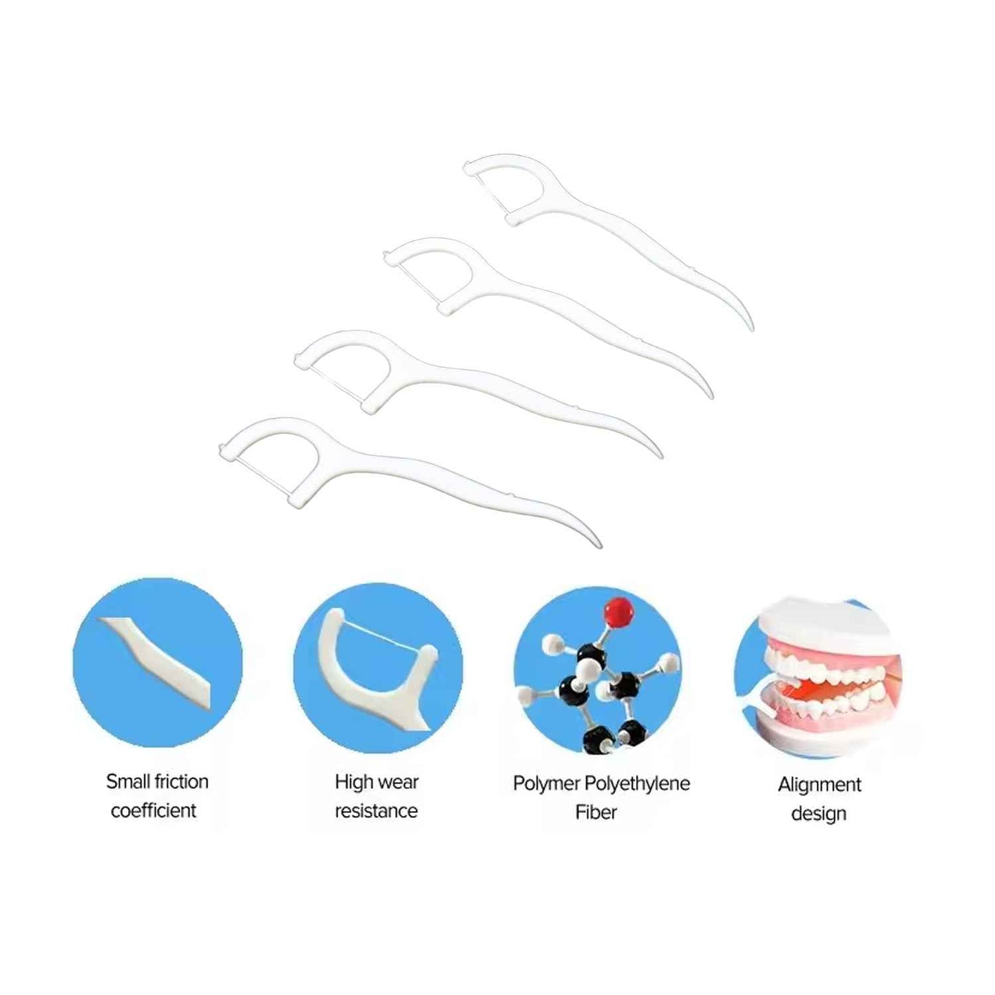 2 In 1 Toothpicks Flosses - Portable Toothpicks Set (50 Pc) - Zidbik