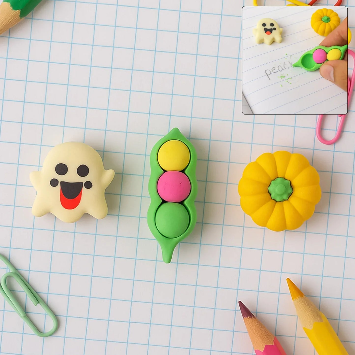 Cute Cartoon Eraser - (1 Pc Mix Design) - Zidbik