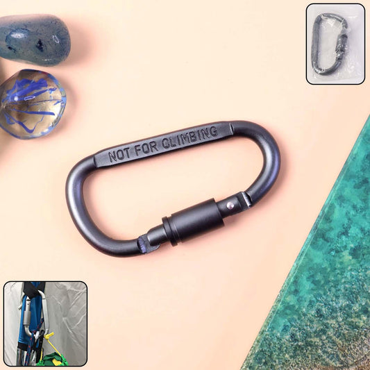 Premium Heavy-duty Metal Carabiner Hook With Screw Lock (1 Pc) - Zidbik