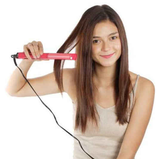385 2 In 1 Hair Straightener And Curler Machine For Women Curl Straight Hair Iron - Zidbik