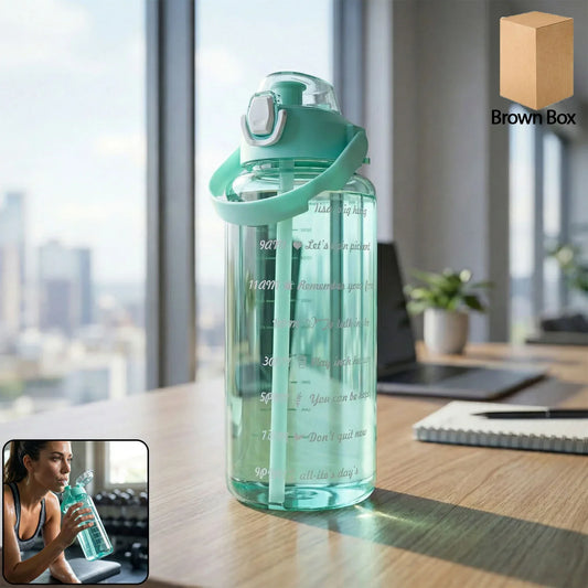2 Litre Large Capacity Leakproof Sports Water Bottle (1 Pc) - Zidbik