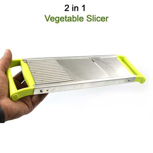 2688 2 In 1 Potato Slicer Used In All Kinds Of Household Kitchen Purposes For Cutting And Slicing Of Potatoes. - Zidbik