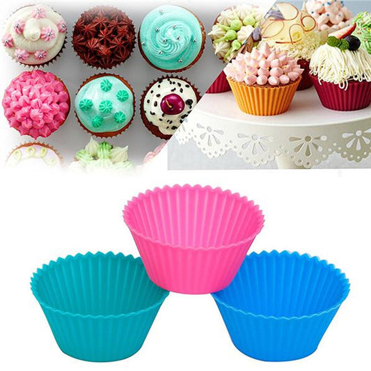 0700 Silicone Cupcake Shaped Baking Mold Fondant Cake Tool Chocolate Candy Cookies Pastry Soap Moulds - Zidbik