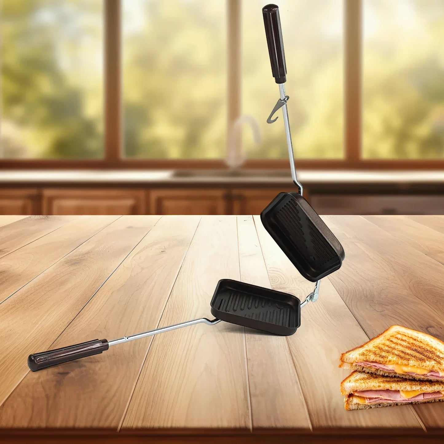 Apex Heavy Gauge Aluminium Grill Sandwich Toaster - Zidbik