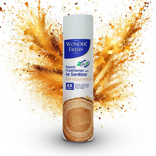 Fresh Air Freshener Spray Sandalwood Fragrance Long Lasting Sandalwood Air Freshener for Home & Office (Mix Fragrance 125 Gm) - Zidbik