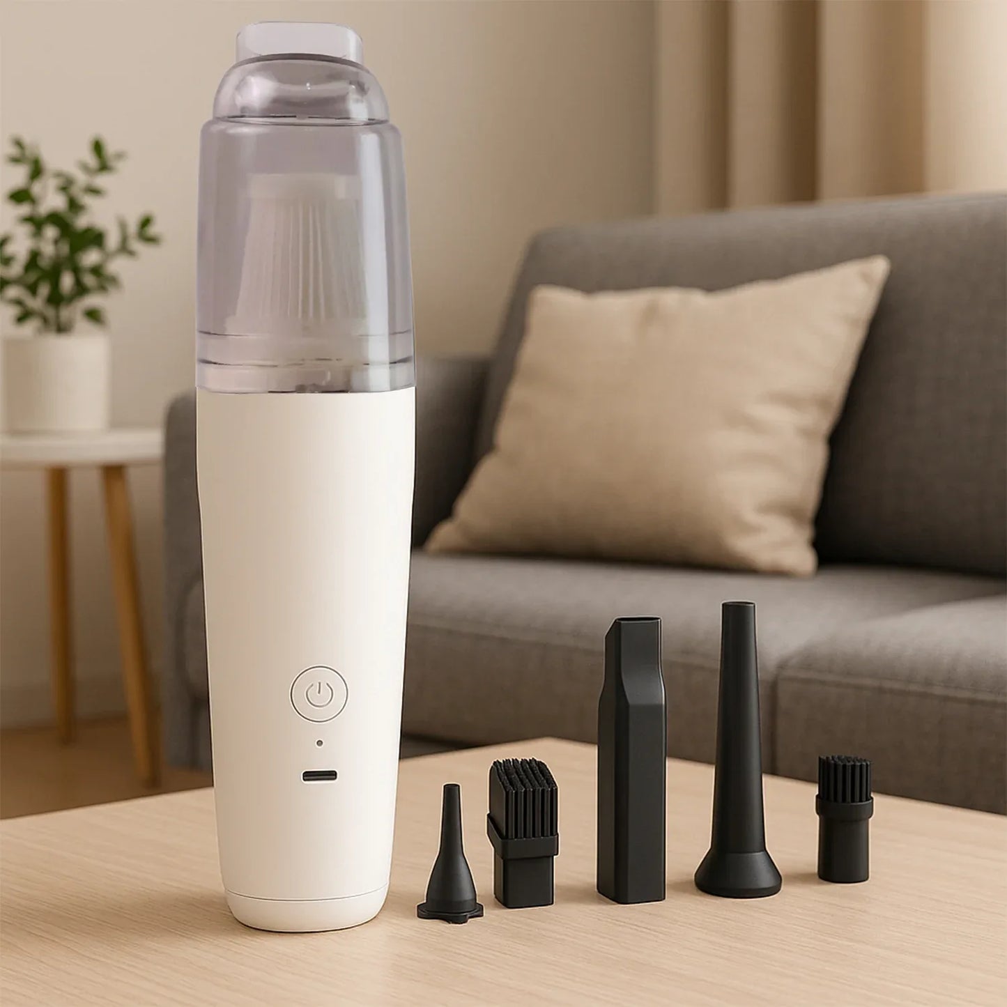 Multipurpose Cordless Rechargeable Mini Handheld Vacuum Cleaner Set - Zidbik