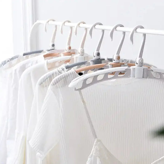 0279 Portable Folding 360 Degree Rotating Clothes Hangers Travel Foldable Adjustable Accessories Foldable Clothes Hangers Drying Rack For Travel (1 Pc) - Zidbik