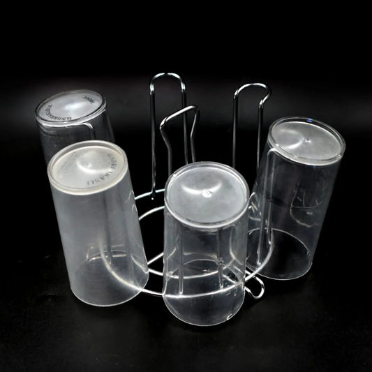 2741 Ss Round Glass Stand Used For Holding Sensitive Glasses And All Present In All Kinds Of Kitchens Of Official And Household Places Etc. - Zidbik
