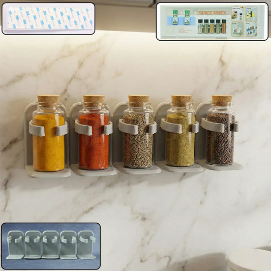 Wall-mounted Adjustable Spice Rack Organizer (1 Pc) - Zidbik