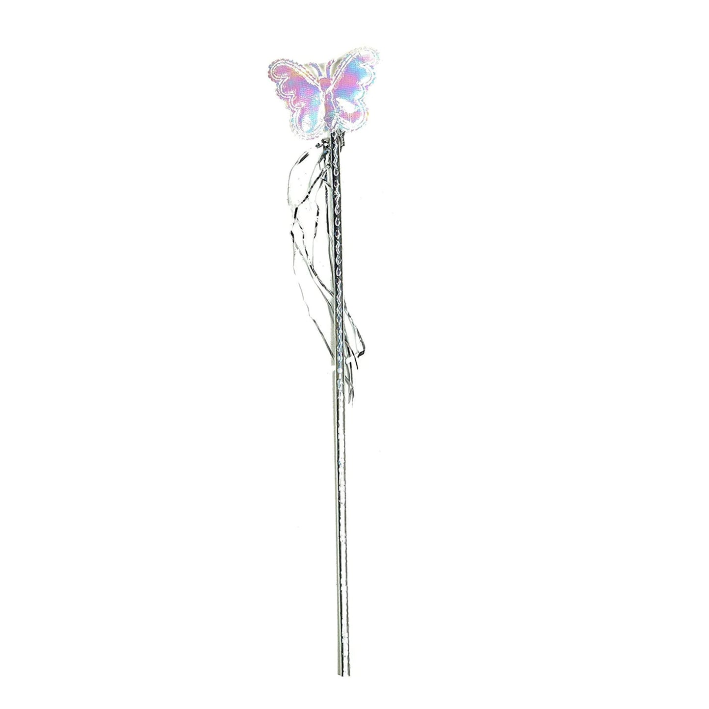 3293 Baby Girls Fairy Nylon Butterfly Wings Costume Butterfly Fairy Angel Wing Wand And Hairband Multi- Color For Party (1pc) - Zidbik