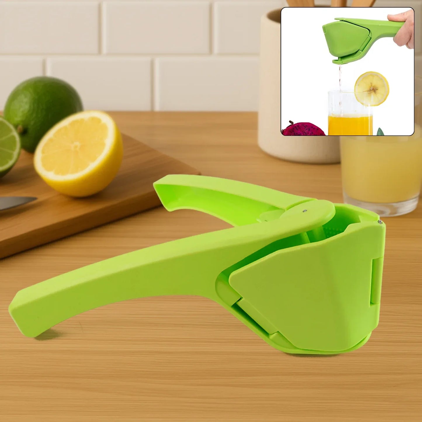 Liger Plastic Manual Handheld Lemon Orange Squeezer Juice (1 Pc) - Zidbik