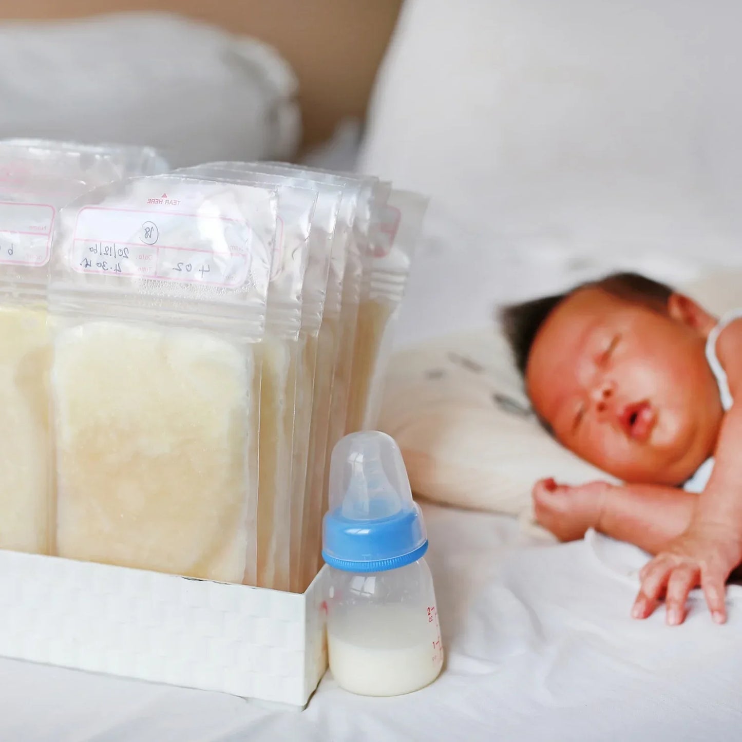 Breastmilk Storage Bags Double Zipper Seal (60 Pcs Set) - Zidbik
