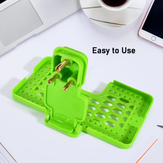 12872 Multi-purpose Wall Holder Stand For Charging Mobile Just Fit In Socket And Hang (Mix Color 1 Pc) - Zidbik