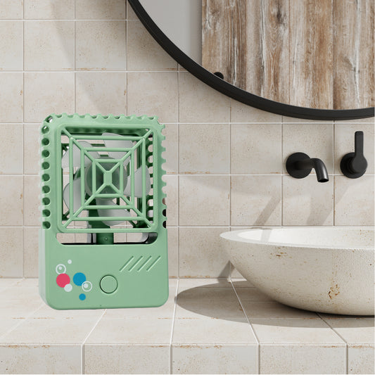 7608 Mini Desktop Fan Rechargeable Table Fan Handheld Fan Usb Fan Desk Fan Cooling Fan For Home Office Car Multi Use Fan (Battery Not Include)