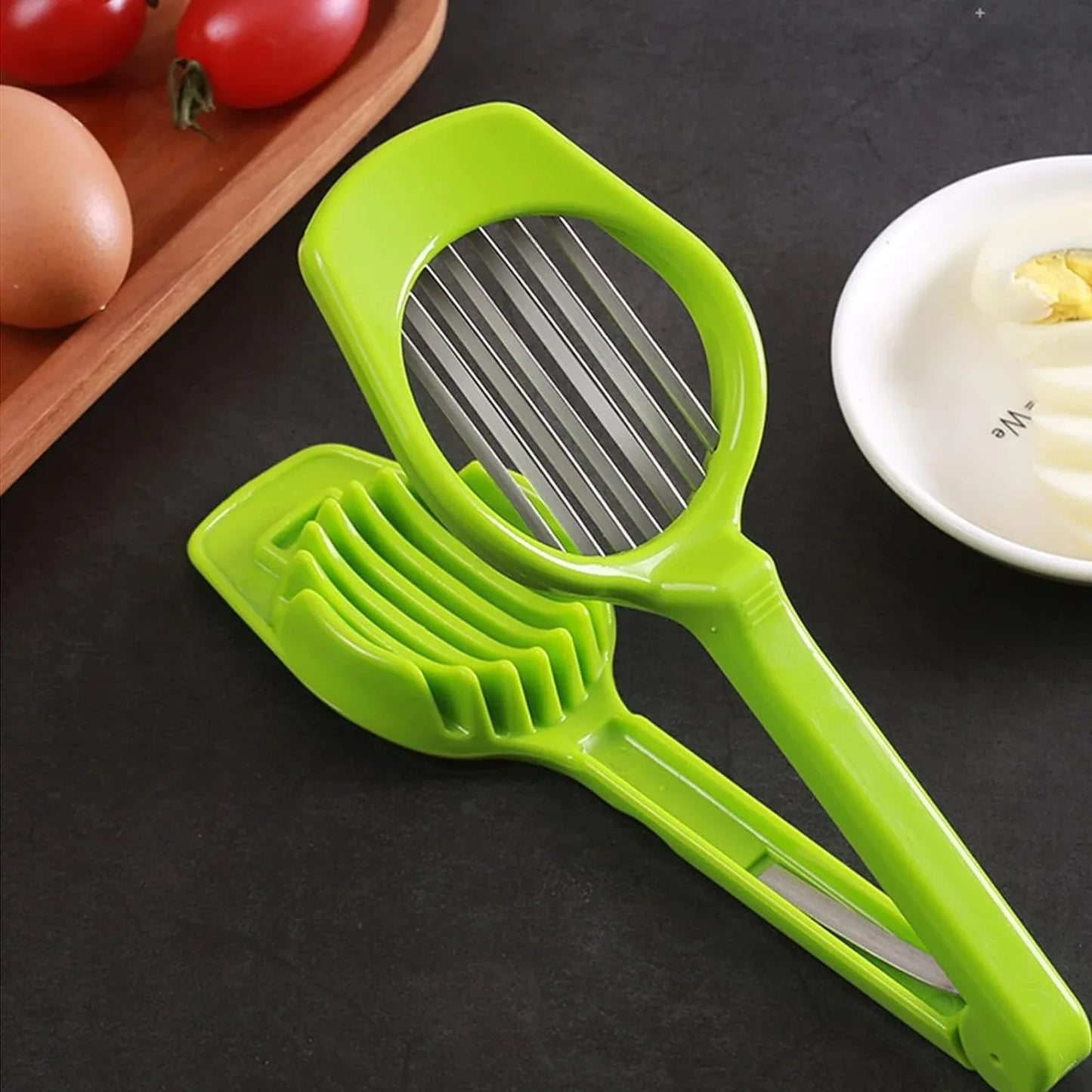 5970 Multipurpose Slicer With Seven Blades Egg Slicers Stainless Slicer Strawberry Tomato Kiwi Fruit Cutter Divider Separator - Zidbik