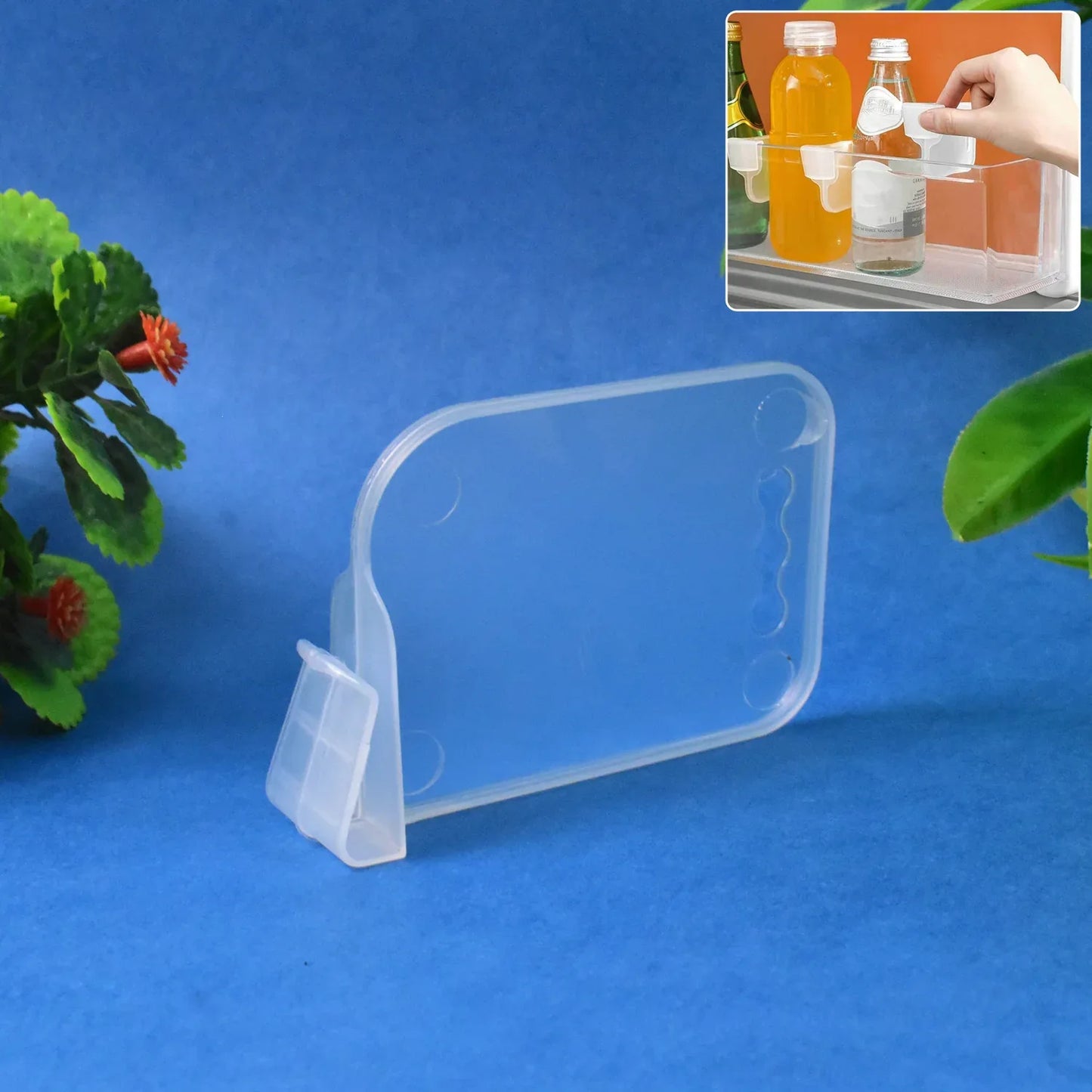 Plastic Storage Baskets Space Allocator Refrigerator Organizer Bins Partition Clip (10 Pcs Set) - Zidbik