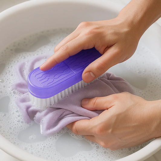 Multipurpose Plastic Handle Laundry Brush (1 Pc) - Zidbik