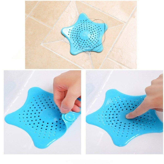 0829 Silicone Star Shaped Sink Filter Bathroom Hair Catcher Drain Strainers For Basin - Zidbik