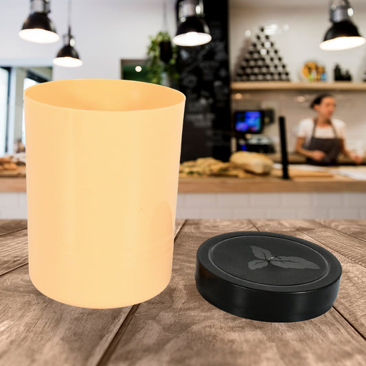 5640 Accurate Seal Tea Sugar Coffee Container Plastic Damru Shaped Tea Coffee Sugar Canisters Jar New Airtight Food Seal Containers For Salt Dry Fruit Grocery 2 Section (800 Ml Approx) - Zidbik