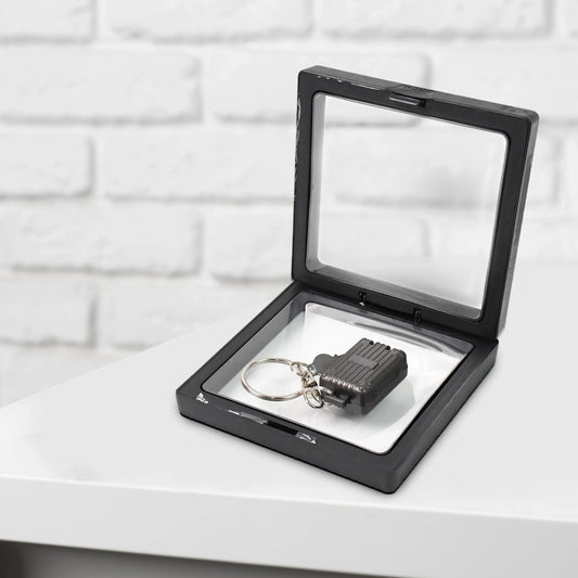 Suitcase Shape Nail Clipper Keychain With Key 3d Floating Frame Display Case (1 Set) - Zidbik
