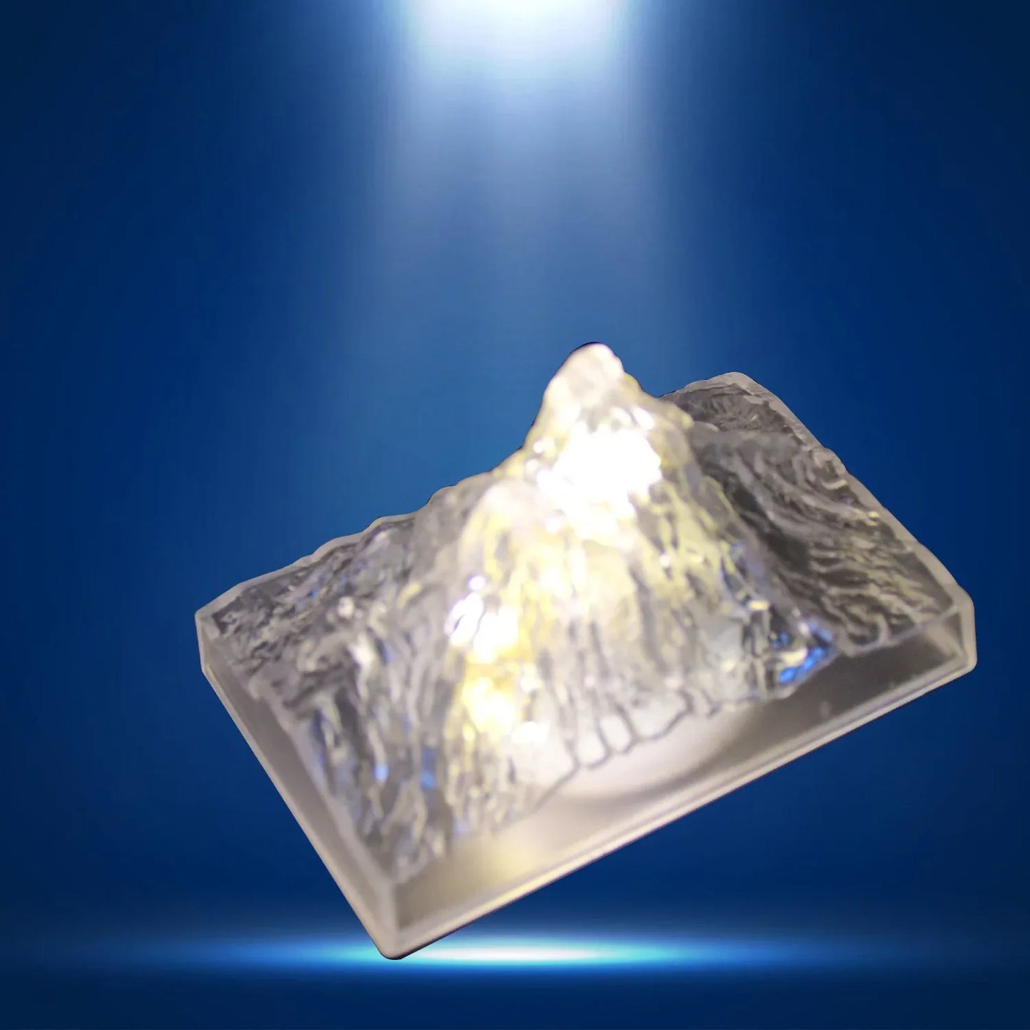 8444 Plastic Iceberg Night Light Mountain Lights Flameless Modern Clear Led Flameless Party Candles Led Lamp Home Decoration Mini Atmosphere Light Bedroom Decor Desktop Ornament Children Gift (Moq - 12 Pc) - Zidbik