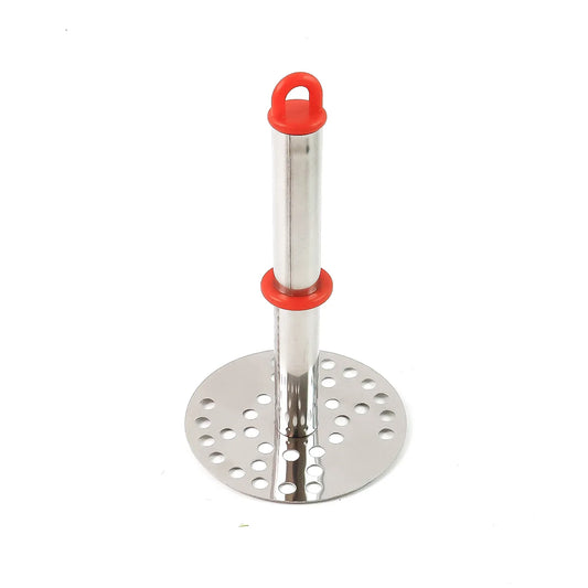 Stainless Steel Potato Masher With Ergonomic Handle (17cm 1 Pc) - Zidbik