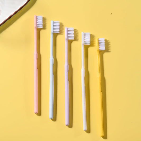 Plastic Toothbrush With Plastic Round Box (20 Pcs Set) - Zidbik