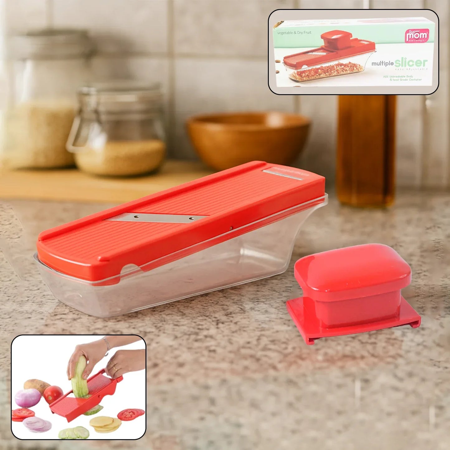 Supermom Vegetable And Dry Fruit Multiple Slicer (1 Pc) - Zidbik