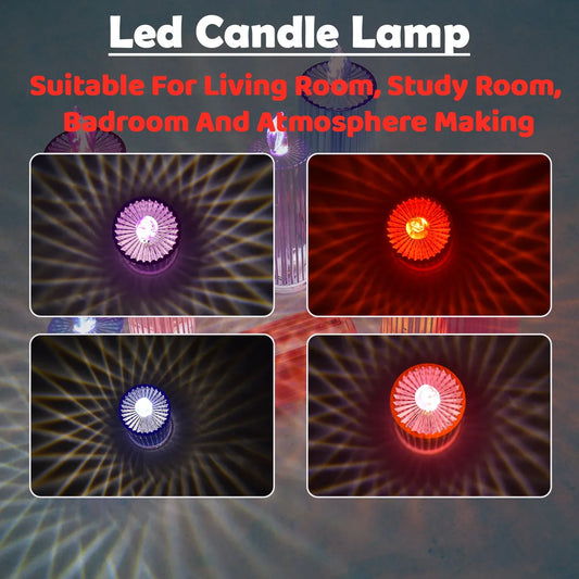 6243 Big Simple Candles For Home Decoration Crystal Candle Lights (Multicolor) - Zidbik