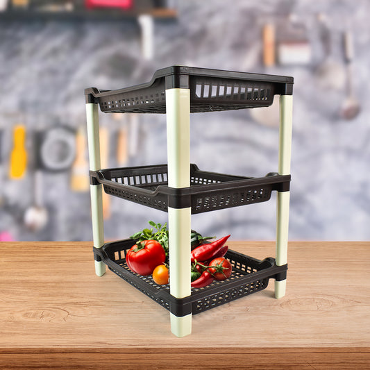 Apex Big Multi Use Plastic Storage Rack 3-tier (1 Pc) - Zidbik