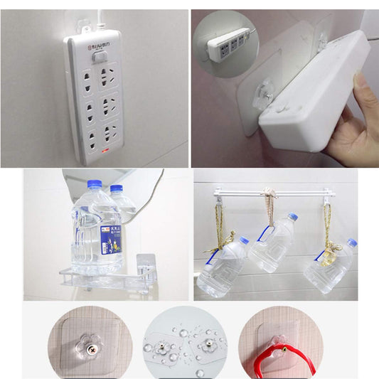 Self Adhesive Hooks Sticker Screw Nut And Bolt Type (4 Pcs Set) - Zidbik