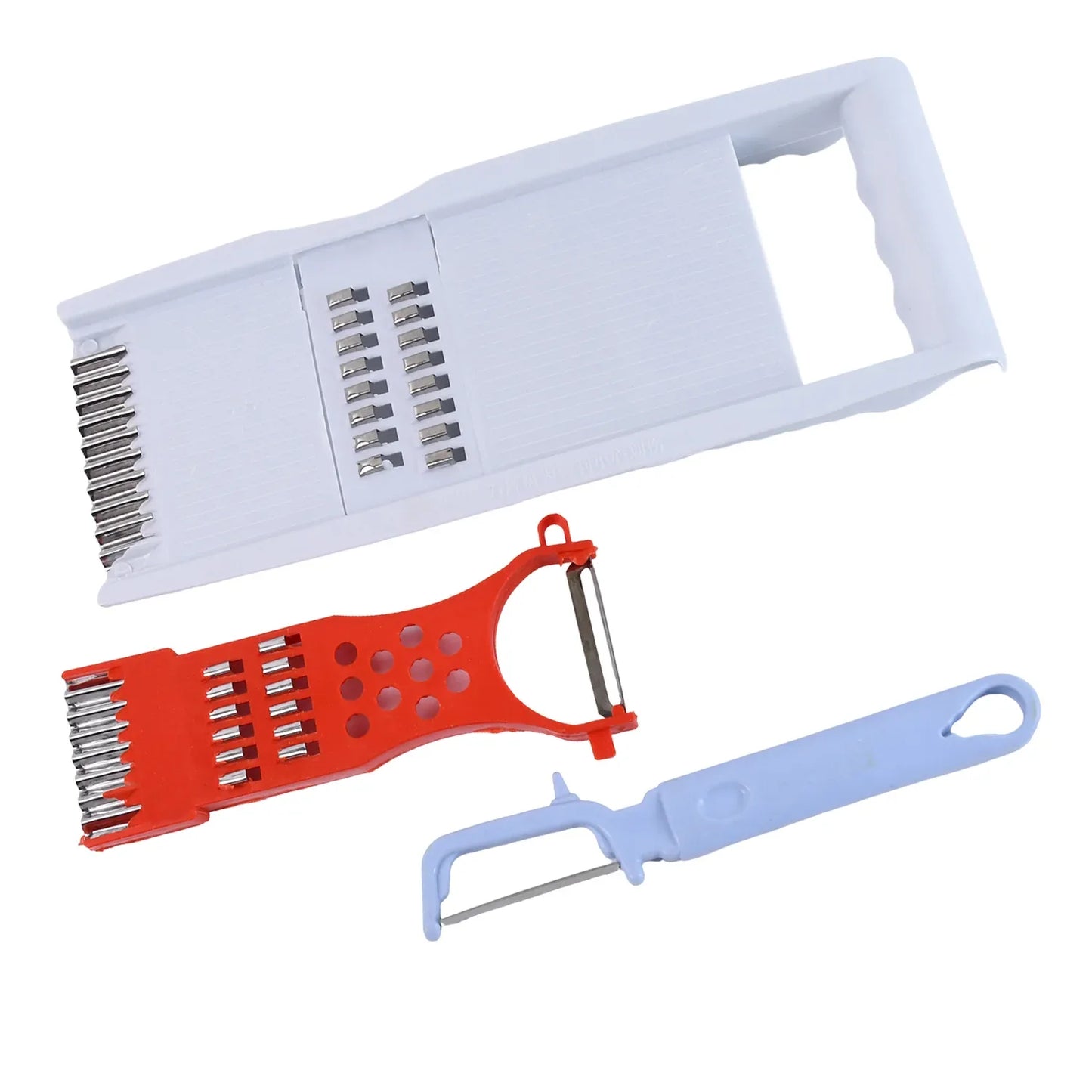 3 In 1 Kitchen Set Grater Base Slicing Attachment And Peeler (3 Pcs Set) - Zidbik