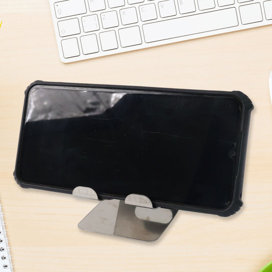 Stainless Steel Universal Mobile Tablet Stand Holder - (1 Pc) - Zidbik