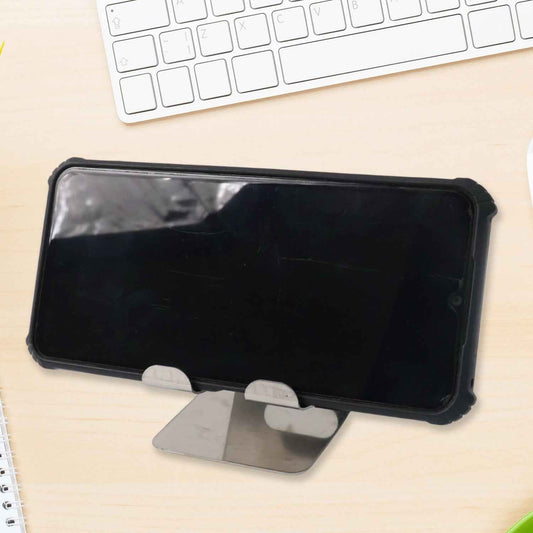 Stainless Steel Universal Mobile Tablet Stand Holder - (1 Pc)