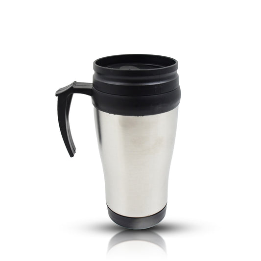 Stainless Steel Vacuum Glass Insulated Glass Coffee Cups (With Lid Handle 1 Pc) - Zidbik