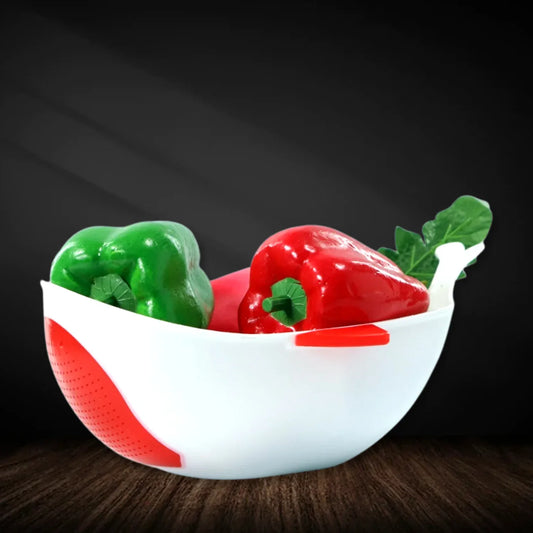 2892 Plastic Rice Pulses Fruits Vegetable Noodles Pasta Washing Bowl And Strainer - Zidbik