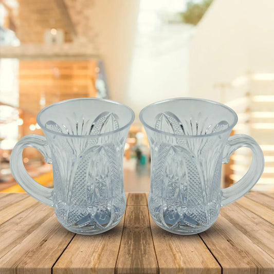 4727 Flashing Cup Led Water Sensor Light Up Cup With Handle For Home Kitchen Fun Luminous Water Cup Party Birthday Nightclub Christmas Disco Entertainment Cup (2 Pcs Set) - Zidbik