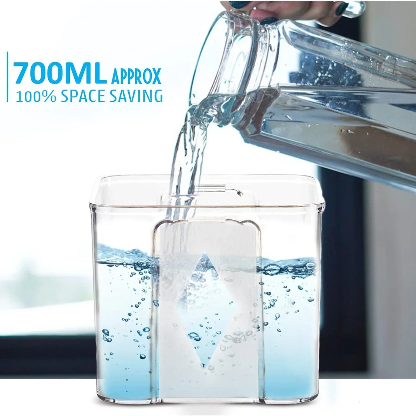 2763 4pc Square Container 700ml Used For Storing Types Of Food Stuffs And Items. - Zidbik