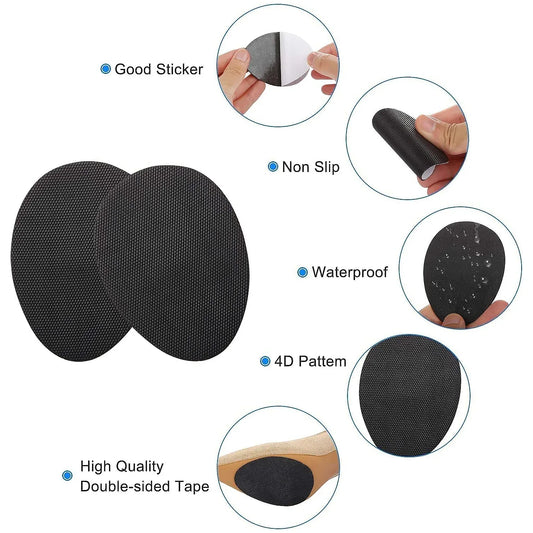 Non-slip Shoe Pads Rubber Shoe Sole Protector Pads Self-adhesive Shoe Grips Pads Stickers Non Skid For Ladies Shoes High Heels Boots (1pc) - Zidbik