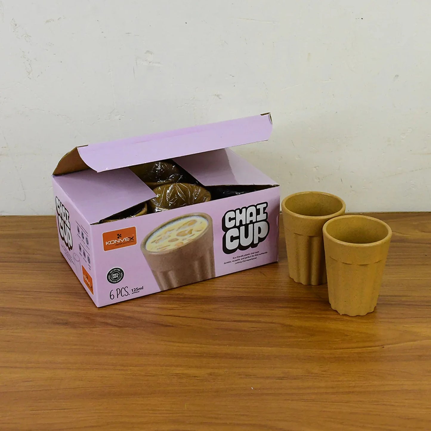 Konvex Traditional Chai Cups (125 Ml 6 Pc) - Zidbik